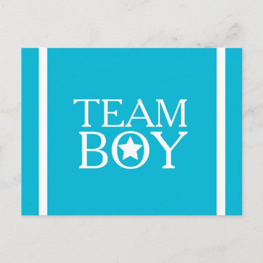 Aqua Blue Team Boy A01A Briefkaart (Voorkant)