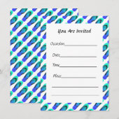 Aqua Blue Teenslippers Flat Invitation Kaart (Voorkant / Achterkant)