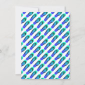 Aqua Blue Teenslippers Flat Invitation Kaart (Achterkant)