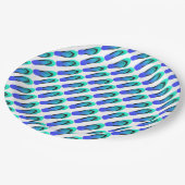Aqua Blue Teenslippers Papieren Bordje (Gekanteld)