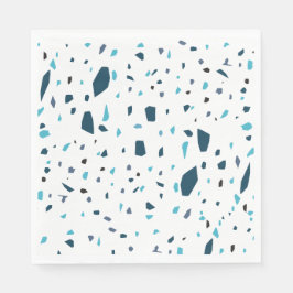 Aqua Blue Terrazzo-artikelen Servet