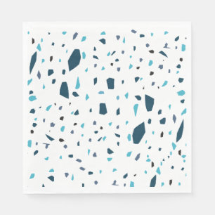 Aqua Blue Terrazzo-artikelen Servet