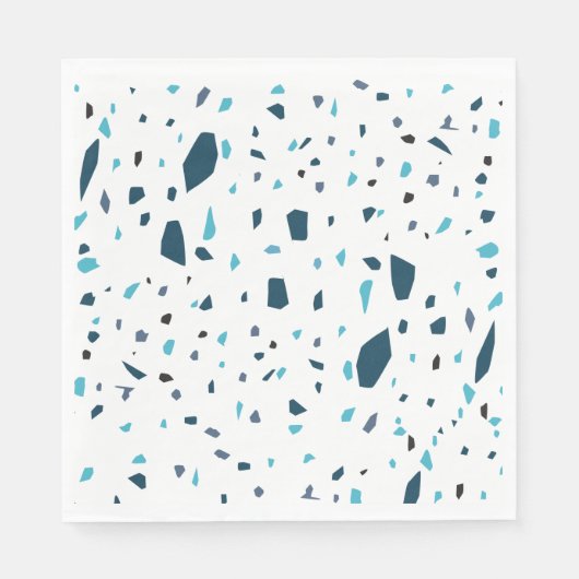 Aqua Blue Terrazzo-artikelen Servet (Voorkant)