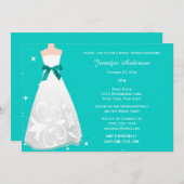 Aqua Blue Theme Vrijgezellenfeest Kaart (Voorkant / Achterkant)