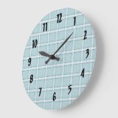 Aqua Blue Tile Patroon Grote Klok (Hoek)
