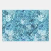 Aqua Blue Tropical Leaves Inpakpapier Vel