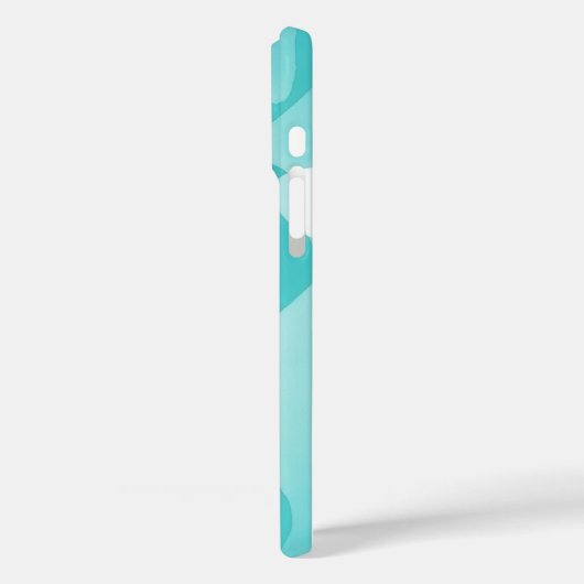 Aqua Blue Turquoise Abstracte Art IPhone Case (Achterkant / Links)