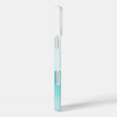 Aqua Blue Turquoise Abstracte Art IPhone Case (Achterkant / Rechts)