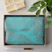 Aqua Blue Turquoise en Grey Modern Distress Tissuepapier (Geschenk)