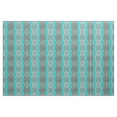 Aqua Blue Turquoise en Grijs Motief Stof (Yard (91,4 cm))