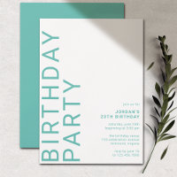 Aqua Blue Turquoise Modern Eenvoudig Elke Leeftijd