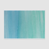 Aqua blue turquoise waterverf ontkoppelde vlotten tissuepapier (Voorkant)