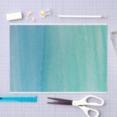 Aqua blue turquoise waterverf ontkoppelde vlotten tissuepapier (Craft)