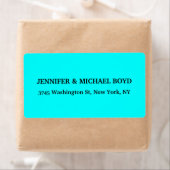 Aqua Blue Unique Retro Style Klassieke familie Etiket (Insitu)