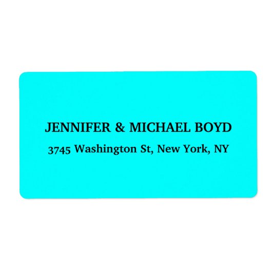 Aqua Blue Unique Retro Style Klassieke familie Etiket (Voorkant)