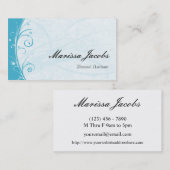 Aqua Blue Vibrant Personal Assistant Visitekaartje (Voorkant / Achterkant)