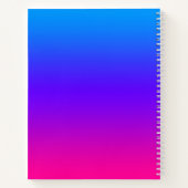 Aqua Blue Violet Paarse en Hot Pink Ombre Notitieboek (Achterkant)