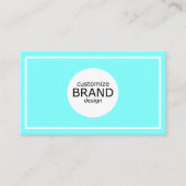 Aqua Blue Voeg je Logo toe Visitekaartje (Voorkant)