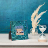 Aqua Blue Water Pattern, rimpeling oceaangolven Fotoplaat (Insitu)