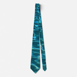 Aqua Blue Water Pattern, rimpeling oceaangolven Stropdas