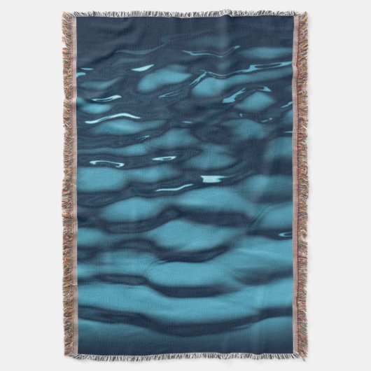 Aqua Blue Water Waves Deken (Voorkant Verticaal)