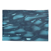 Aqua Blue Water Waves Kussensloop (Achterkant)