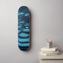 Aqua Blue Water Waves Persoonlijk Skateboard
