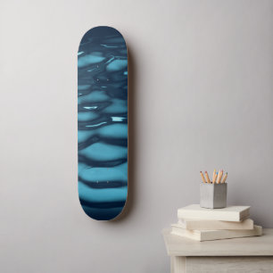 Aqua Blue Water Waves Persoonlijk Skateboard