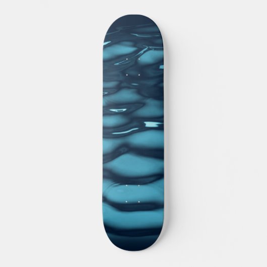 Aqua Blue Water Waves Persoonlijk Skateboard (Voorkant)