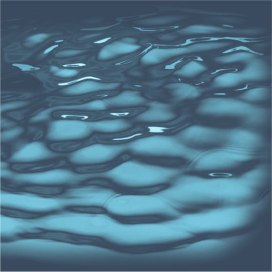 Aqua Blue Water Waves Sticker (Voorkant)