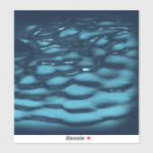 Aqua Blue Water Waves Sticker (Vel)