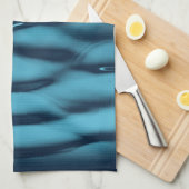 Aqua Blue Water Waves Theedoek (Quarter Fold)
