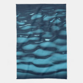 Aqua Blue Water Waves Theedoek (Verticaal)