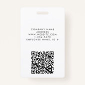 Aqua Blue Waterverf Achtergrond Badge (Achterkant)