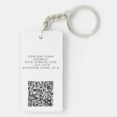 Aqua Blue Waterverf Achtergrond Badge Sleutelhanger (achterkant)