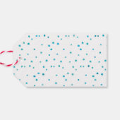 Aqua blue waterverf Dank u labels | Favoriete labe Cadeaulabel (Achterkant Horizontaal)