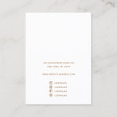 Aqua Blue Waterverf Gold Script Earning Display Visitekaartje (Achterkant)