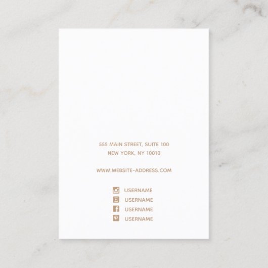 Aqua Blue Waterverf Gold Script Earning Display Visitekaartje (Achterkant)