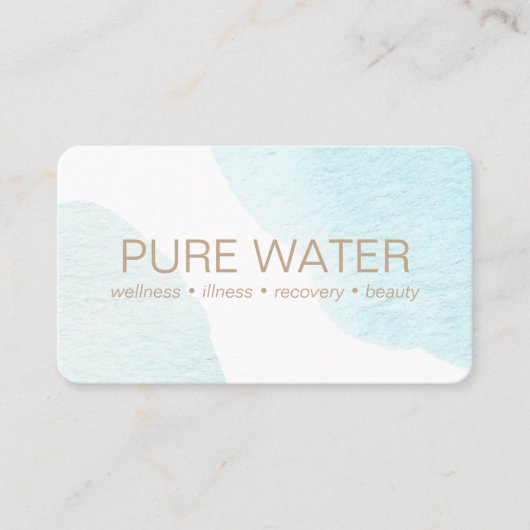 Aqua Blue Waterverf IV therapie wellness dayspa Visitekaartje (Voorkant)