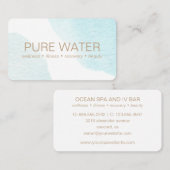 Aqua Blue Waterverf IV therapie wellness dayspa Visitekaartje (Voorkant / Achterkant)