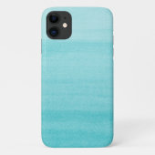 Aqua Blue Waterverf Ombre Pattern Case-Mate iPhone Case (Achterkant)