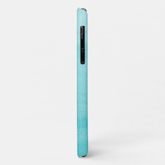 Aqua Blue Waterverf Ombre Pattern Case-Mate iPhone Case (Achterkant/links)