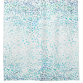 Aqua blue waterverf ombre stippen patroon douchegordijn