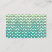 Aqua Blue Waterverf Rooster Silhouette Chevron Bu Visitekaartje (Achterkant)