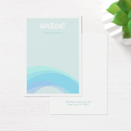 Aqua Blue Wave Nautical Visitekaartje (Bureau)