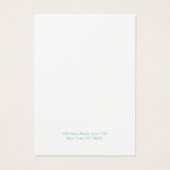 Aqua Blue Wave Nautical Visitekaartje (Achterkant)