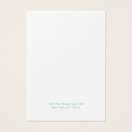 Aqua Blue Wave Nautical Visitekaartje (Achterkant)