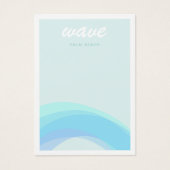 Aqua Blue Wave Nautical Visitekaartje (Voorkant)