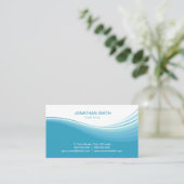 Aqua Blue Waves visitekaartje (Staand voorkant)