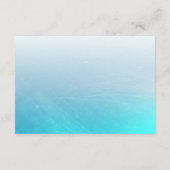 Aqua Blue Wedding-kaart Informatiekaartje (Achterkant)